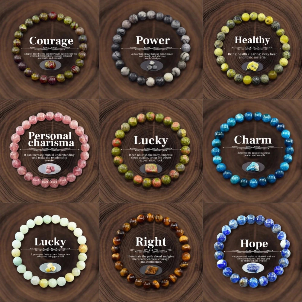 Brazaletes De Piedras Naturales: Amor, Protección, Dinero, Limpieza, etc.